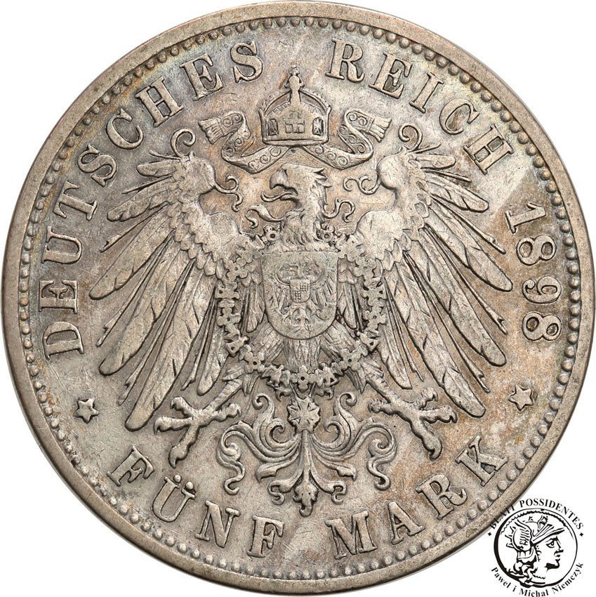 Niemcy, Bawaria. 5 marek 1898 D
